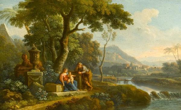 Peter van Bloemen The Rest on the Flight to Egypt oil painting picture